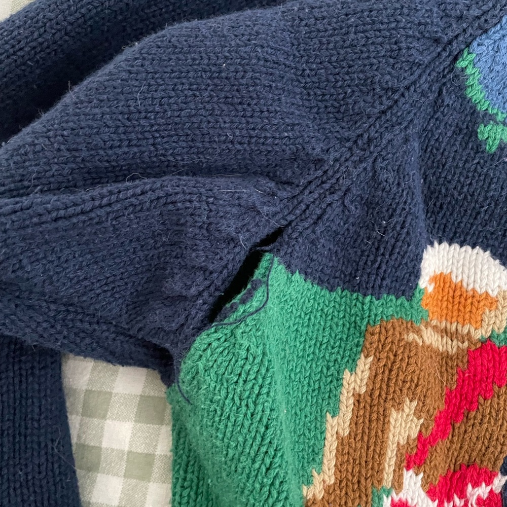 Vintage Navy Golf Sweater Women’s M/L - Picture 3 of 4